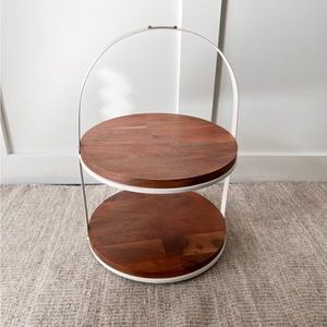 Hearth & Hand by Magnolia 2 Tier Wood & Metal Stand